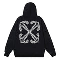 Off White Cotton Arrow Skate Hoodie