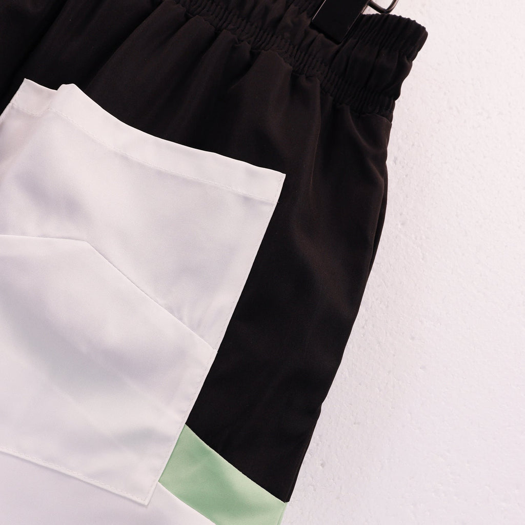RHUDE Awakening Straight-Leg Colour-Block Logo-Print Twill Drawstring Shorts