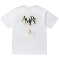 AMIRI  Crystal Embellished Champagne Logo T-Shirts