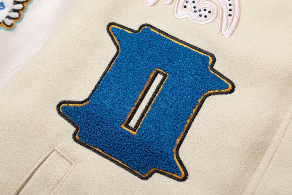 OFF WHITE Applique wool-blend bomber Jacket