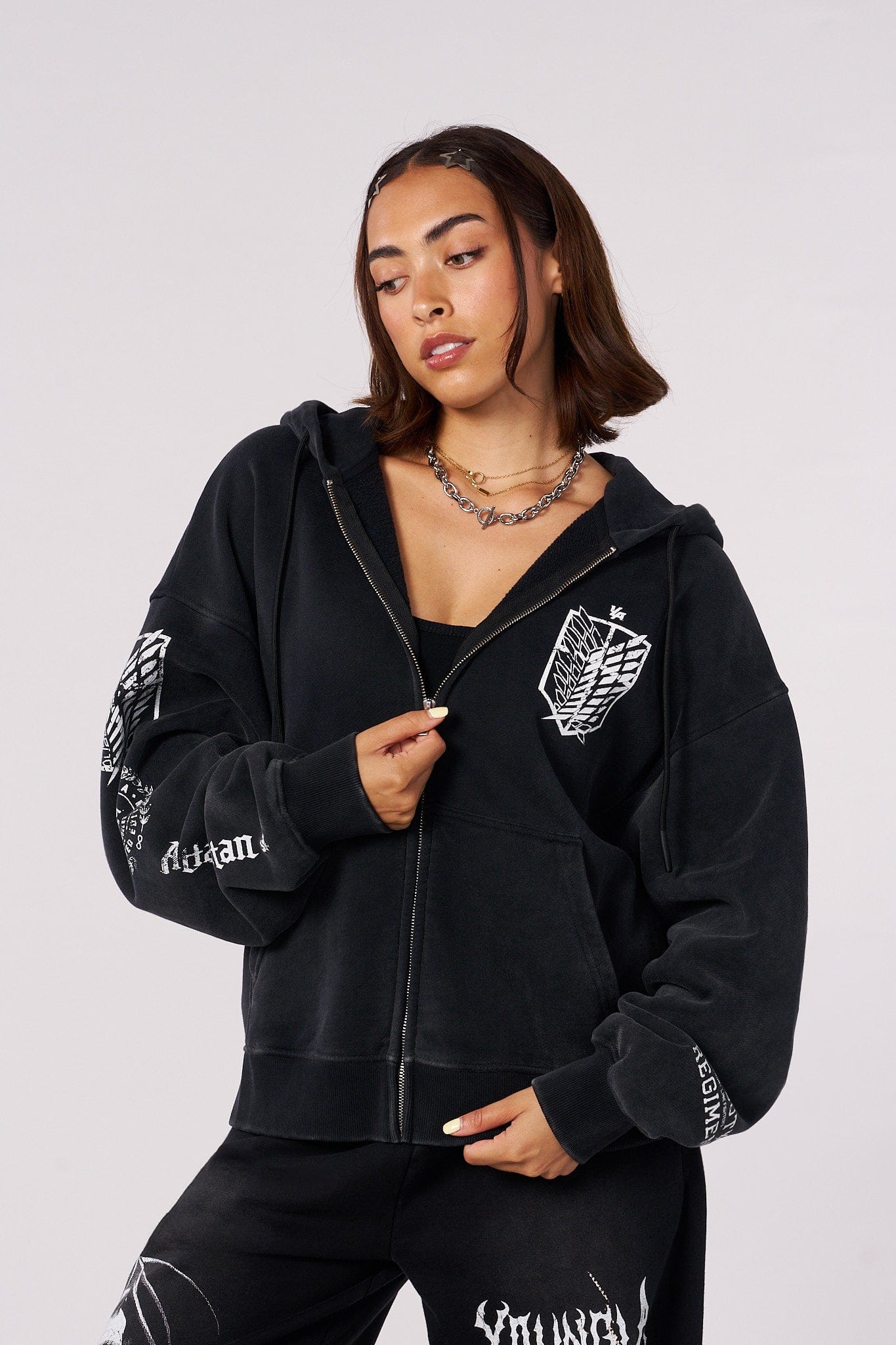 5138 - AOT?  x YLA Zip-Up Hoodies