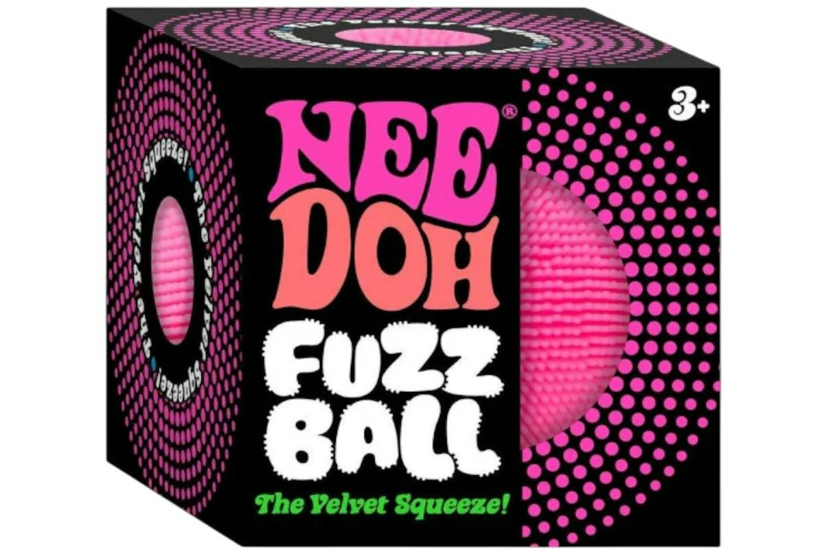 NeeDoh Fuzzball The Velvet Squeeze Squishy Toy - Pink