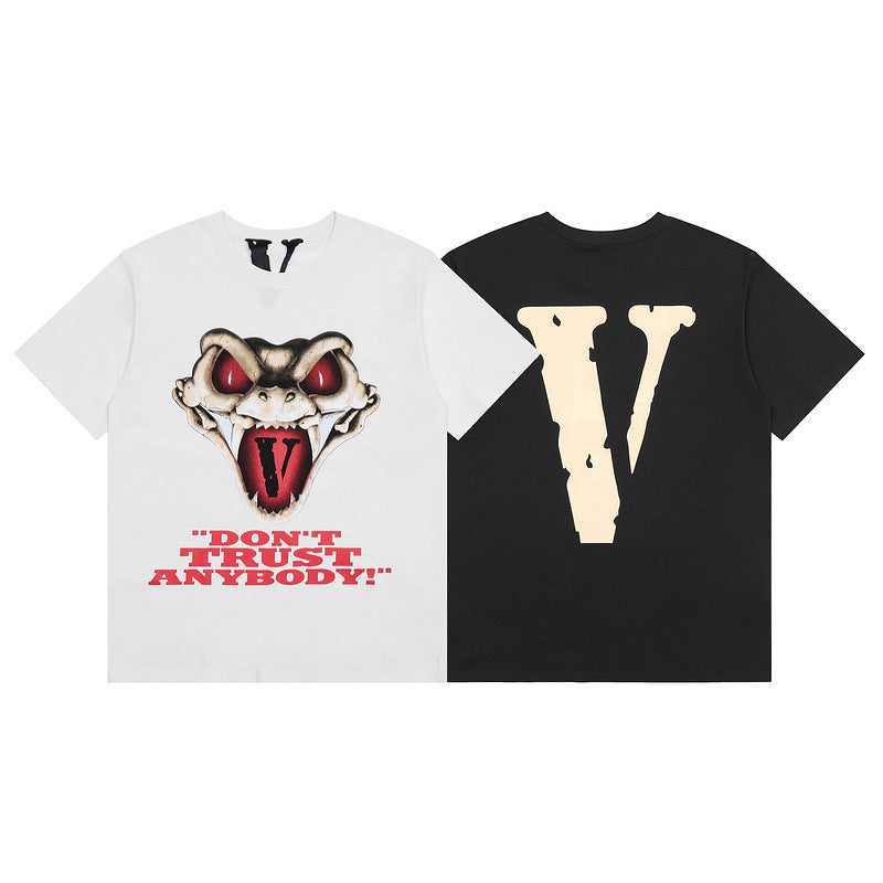 Vlone DON'T TRUST ANYBODY snake head print T-shirts