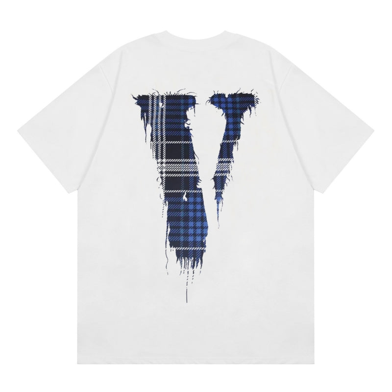 VLONE Plaid Cloth Logo T-Shirt