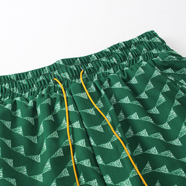 Rhude Letter Embroidered Hip Hop  Casual Split Shorts