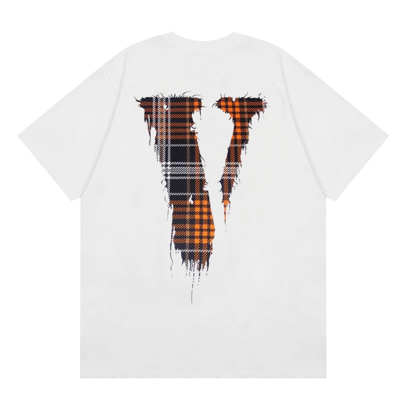 VLONE Plaid Cloth Logo T-Shirt