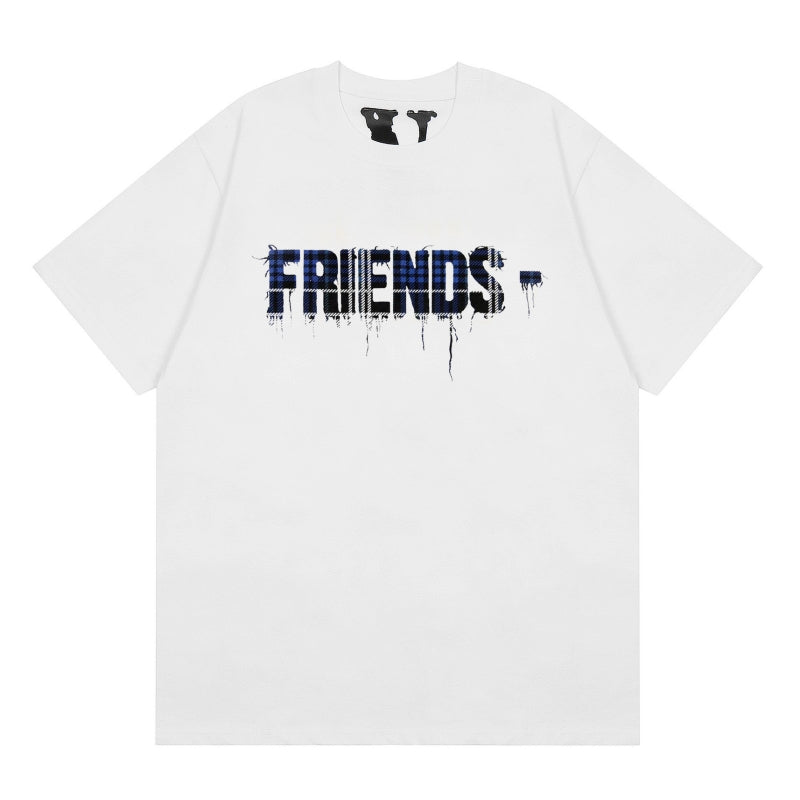 VLONE Plaid Cloth Logo T-Shirt