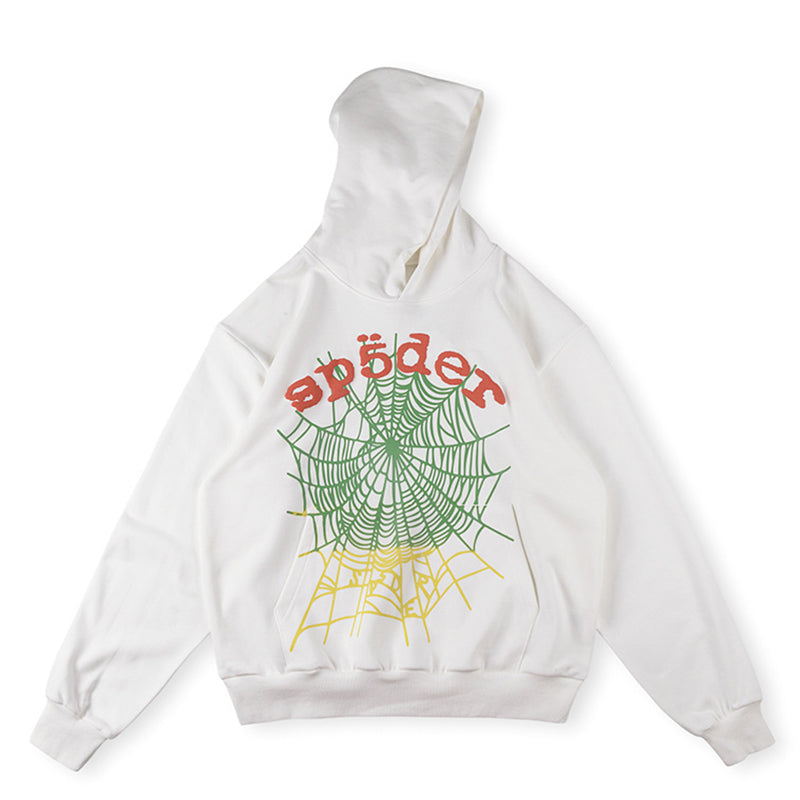 Sp5der OG Web V2 Gradient Hoodie White