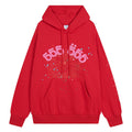 Sp5der 555555 Angel Number Hoodie-Red #8203